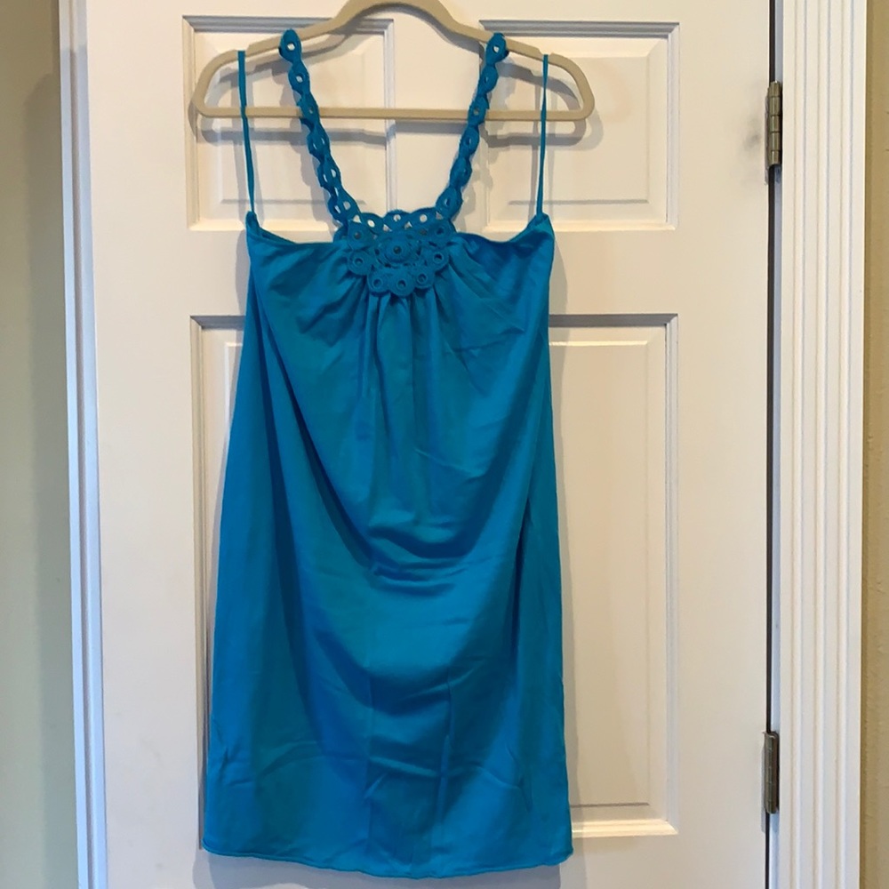 Velvet turquoise sundress. NWOT. Medium. Adorable